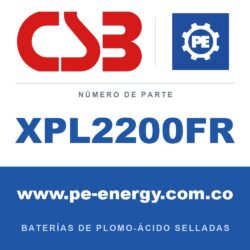 CSB Battery XPL2200FR - CSB XPL2200FR Batería de plomo-ácido sellada 12V 52Ah, carcasa ignífuga