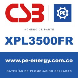 CSB Battery XPL3500FR - CSB XPL3500FR Batería de plomo-ácido sellada 12V 85Ah, carcasa ignífuga