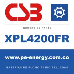 CSB Battery XPL4200FR - CSB XPL4200FR Batería de plomo-ácido sellada 12V 85Ah, carcasa ignífuga