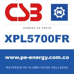 CSB Battery XPL5700FR - CSB XPL5700FR Batería de plomo-ácido sellada 12V 110Ah, carcasa retardante de llama