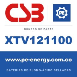 CSB Battery XTV121100 - CSB XTV121100 Batería de plomo-ácido sellada 12V 110Ah