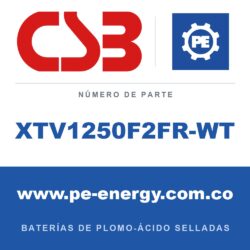 CSB Battery XTV1250F2FR-WT - CSB XTV1250F2FR-WT Batería de plomo-ácido sellada 12V 5Ah, caja resistente al fuego