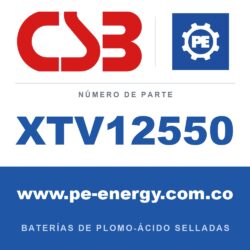 CSB Battery XTV12550 - CSB XTV12550 Batería de plomo-ácido sellada 12V 55Ah