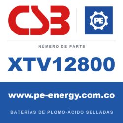 CSB Battery XTV12800 - CSB XTV12800 Batería de plomo-ácido sellada 12V 80Ah
