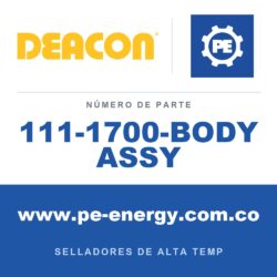 Deacon 111-1700-BODY ASSY - Deacon 111-1700-BODY ASSY Ensamblaje de cuerpo con válvula de derivación y juntas tóricas
