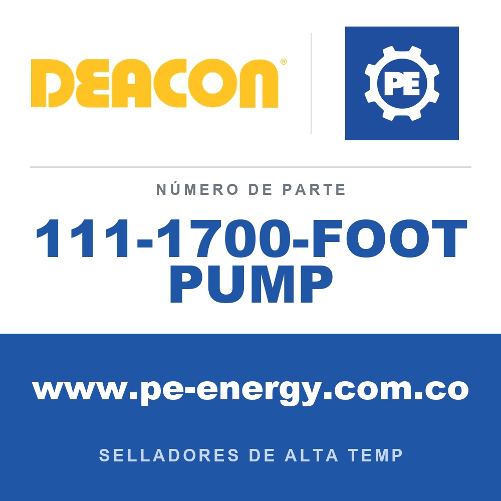 Deacon 111-1700-FOOT PUMP - Deacon 111-1700-FOOT PUMP Bomba de pedal neumática/hidráulica