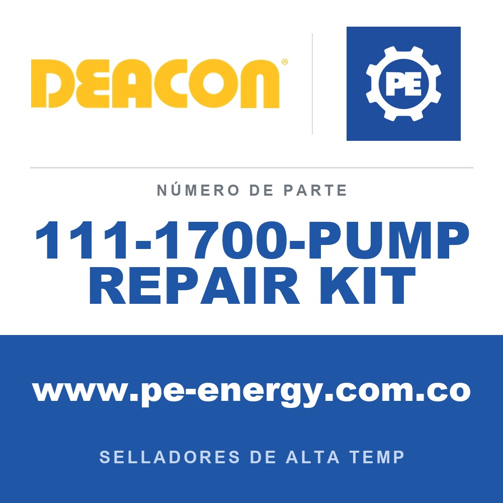 Deacon 111-1700-PUMP REPAIR KIT - Deacon 111-1700-PUMP REPAIR KIT Bomba de pedal neumática/hidráulica, kit de reparación de bomba