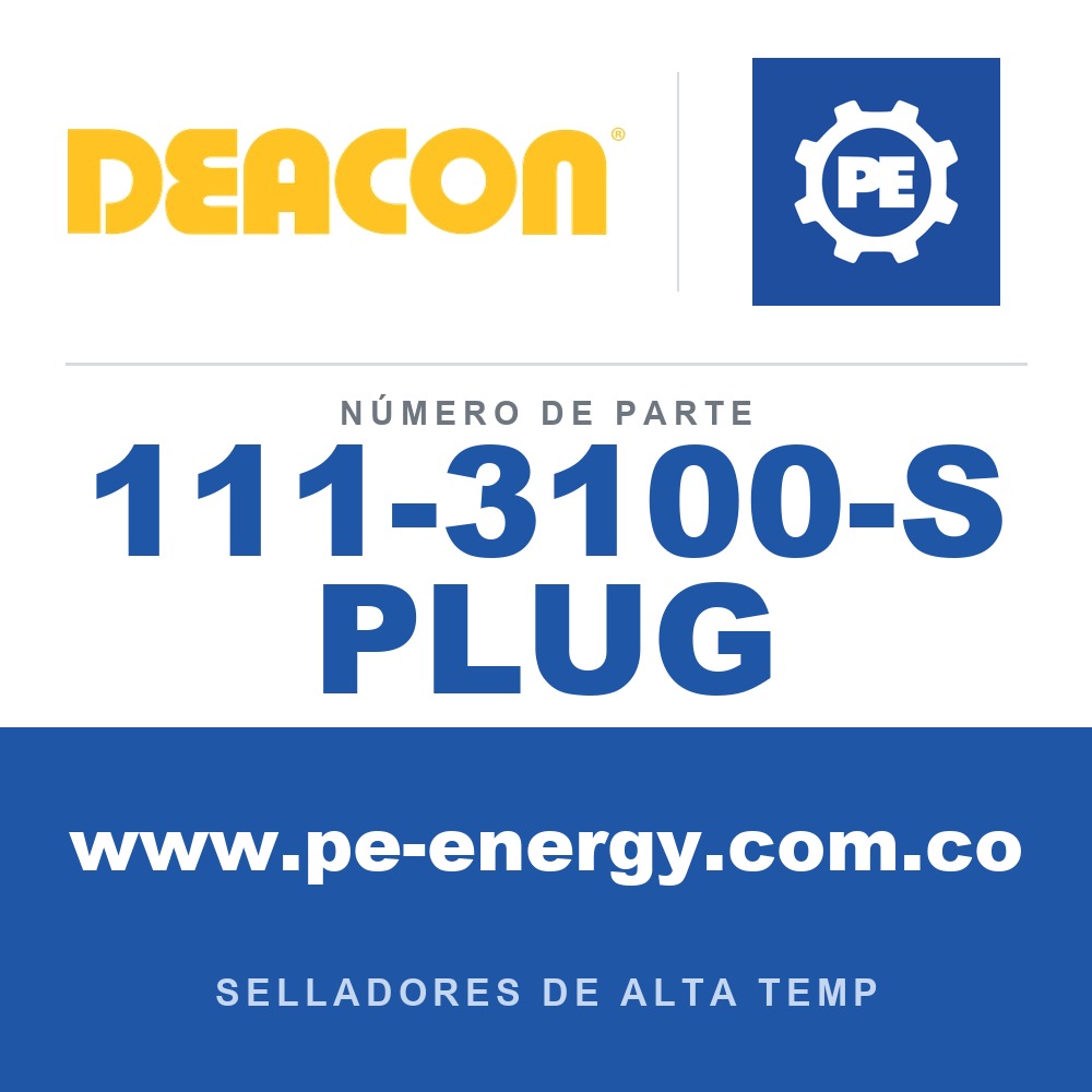 Deacon 111-3100-S PLUG - Deacon 111-3100-S PLUG Sellador inyectable 3100-S - Tapón (paquete de 100)