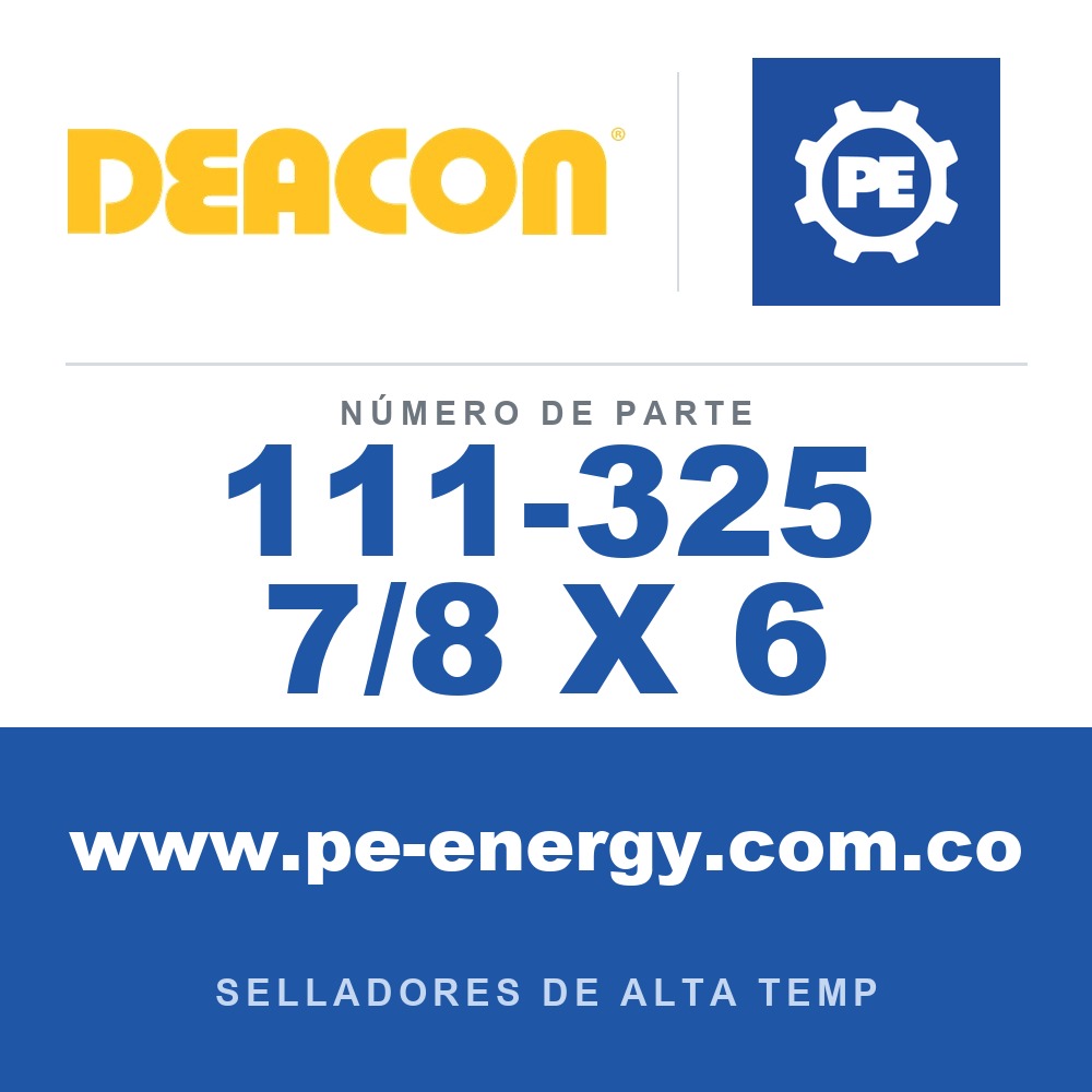 Deacon 111-325 7/8 X 6 - Deacon 111-325 7/8 X 6 Sellador/Empaquetadura inyectable de PTFE 325 - 7/8 Stick (Paquete de 24)