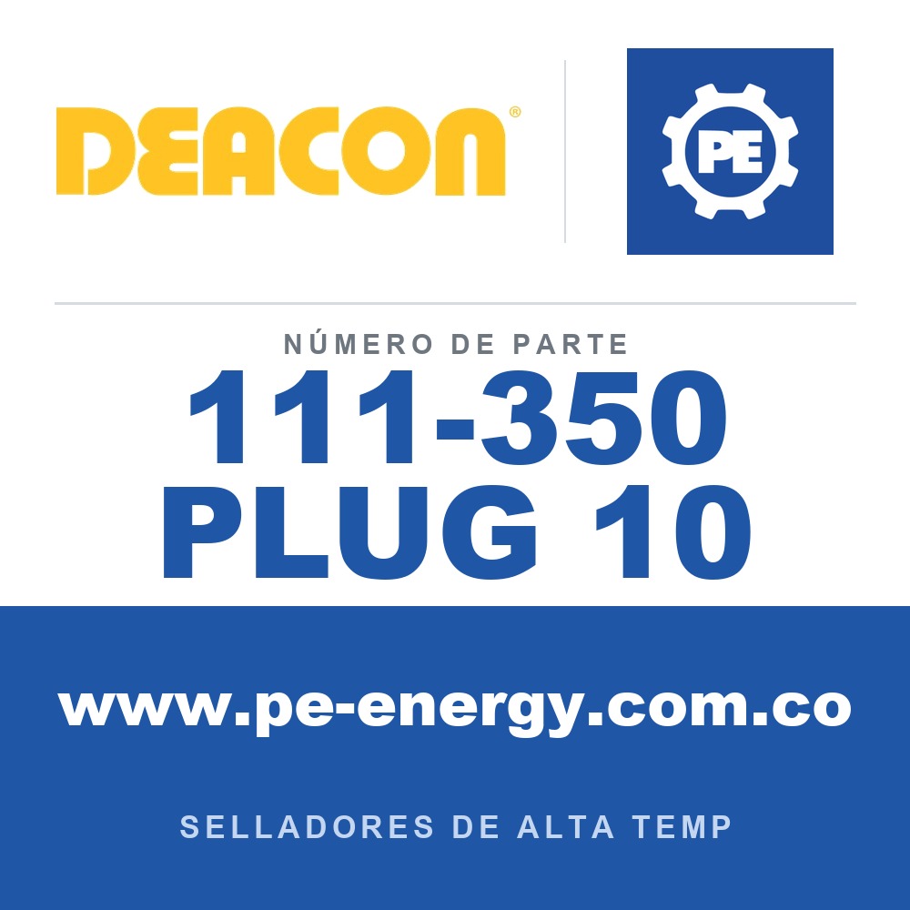 Deacon 111-350 PLUG 10 - Deacon 111-350 PLUG 10 Sellador/Empaquetadura inyectable de PTFE 350 - 10 sticks por bolsa (Paquete de 100)
