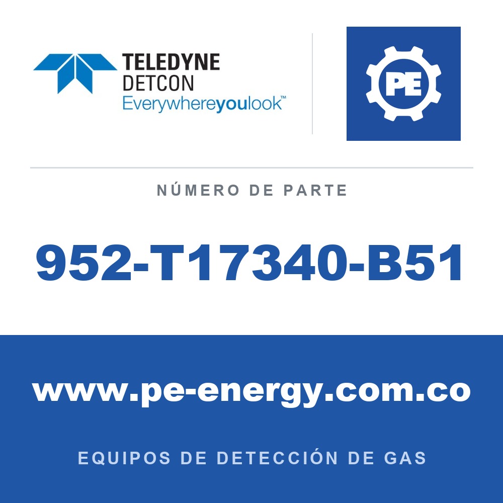 Teledyne Detcon 952-T17340-B51 Analizador Model 1000, canal doble, sensor 1 0-25ppm H2S, sensor 2 0-5% CO2 por vol. con falla de flujo de aire