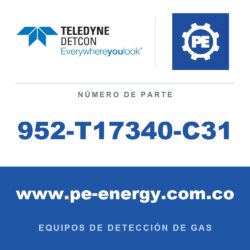 Teledyne Detcon 952-T17340-C31 Analizador Model 1000, canal doble, sensor 1 0-50ppm H2S, sensor 2 0-3% CO2 por vol. con falla de flujo de aire