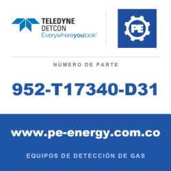 Teledyne Detcon 952-T17340-D31 Analizador Model 1000, canal doble, sensor 1 0-100ppm H2S, sensor 2 0-3% CO2 por vol. con falla de flujo de aire