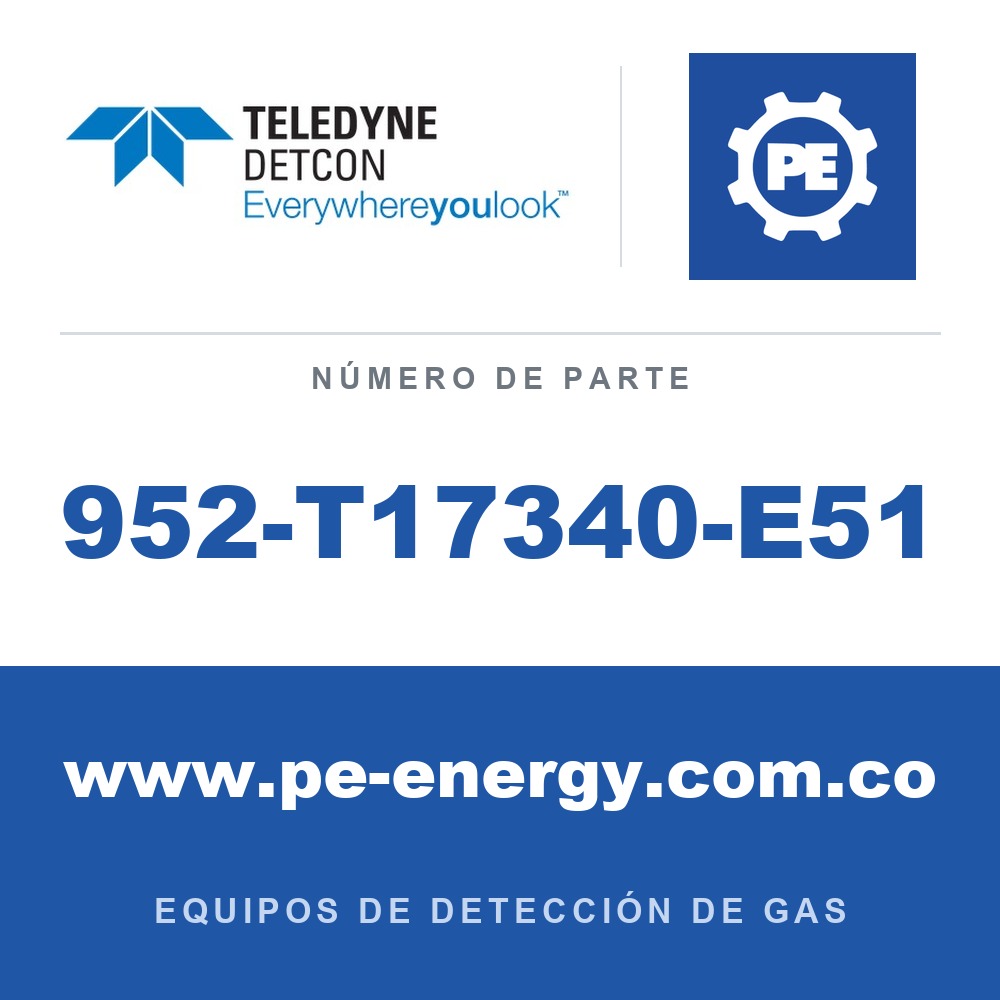 Teledyne Detcon 952-T17340-E51 Analizador Model 1000, doble canal, sensor 1 0-500ppm H2S, sensor 2 0-5% CO2 por vol. con falla de flujo de aire
