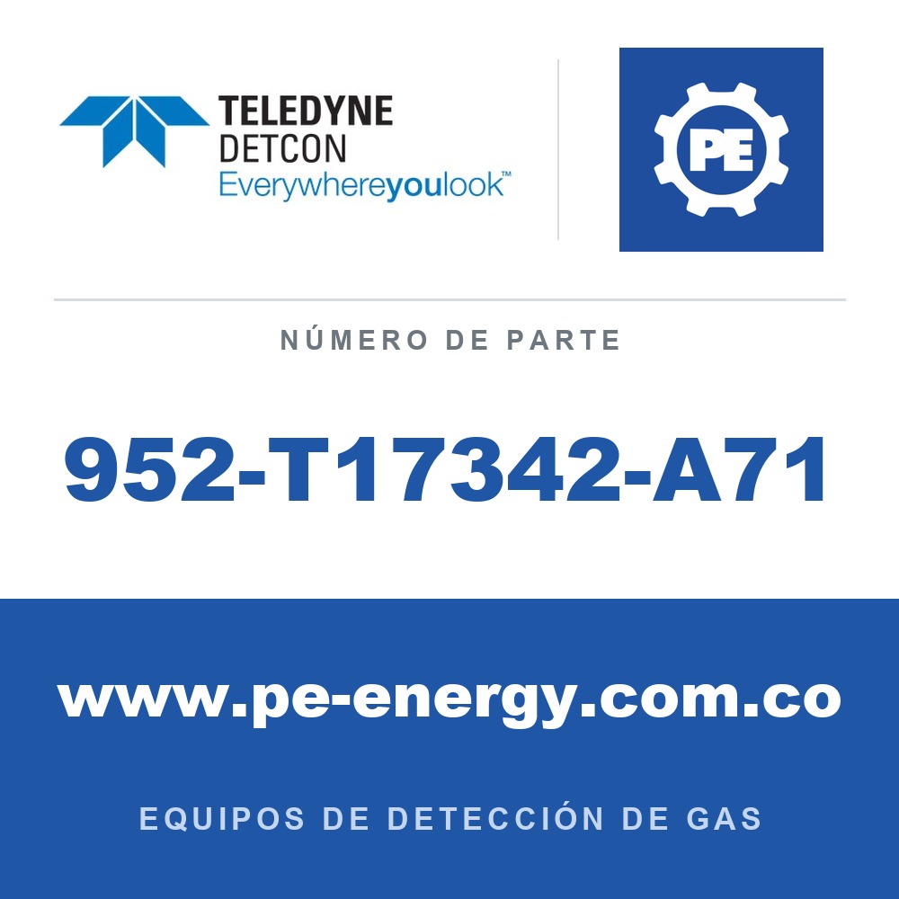 Teledyne Detcon 952-T17342-A71 Analizador Model 1000, canal doble, sensor 1 0-10ppm H2S, sensor 2 0-20% CO2 por vol. con falla de flujo de aire