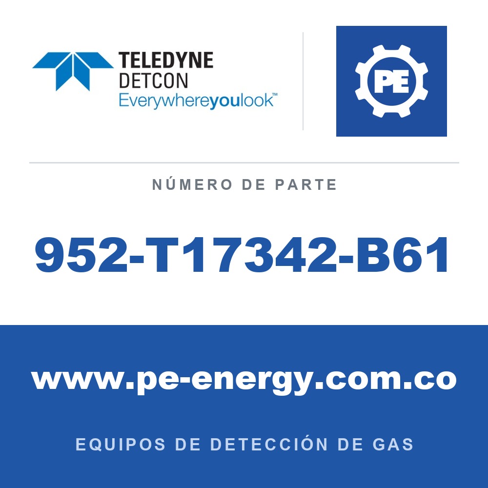 Teledyne Detcon 952-T17342-B61 Analizador Model 1000, canal doble, sensor 1 0-25ppm H2S, sensor 2 0-10% CO2 por vol. con falla de flujo de aire
