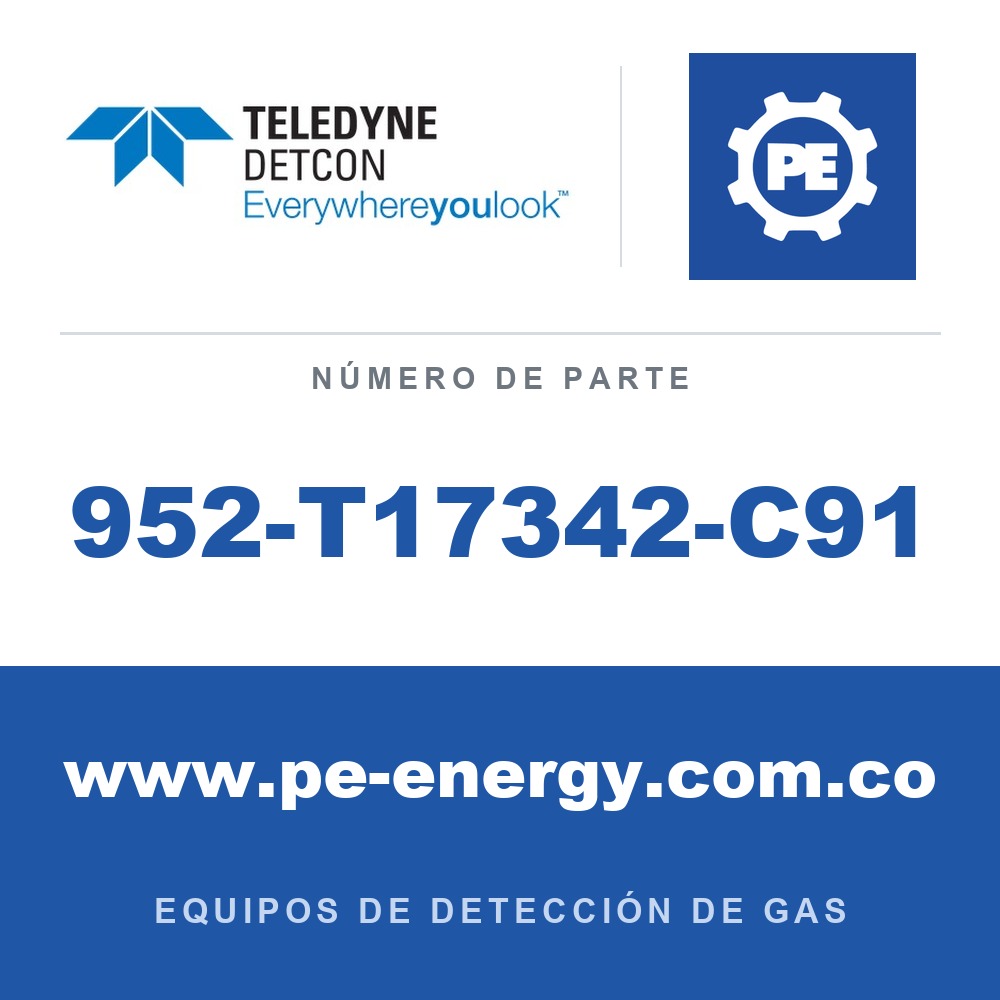 Teledyne Detcon 952-T17342-C91 Analizador Model 1000, canal doble, sensor 1 0-50ppm H2S, sensor 2 0-100% CO2 por vol. con falla de flujo de aire