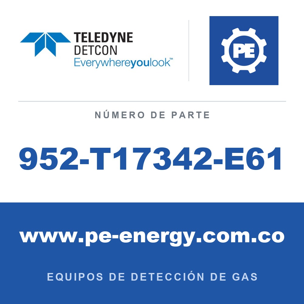 Teledyne Detcon 952-T17342-E61 Analizador Model 1000, canal doble, sensor 1 0-500ppm H2S, sensor 2 0-10% CO2 por vol. con falla de flujo de aire