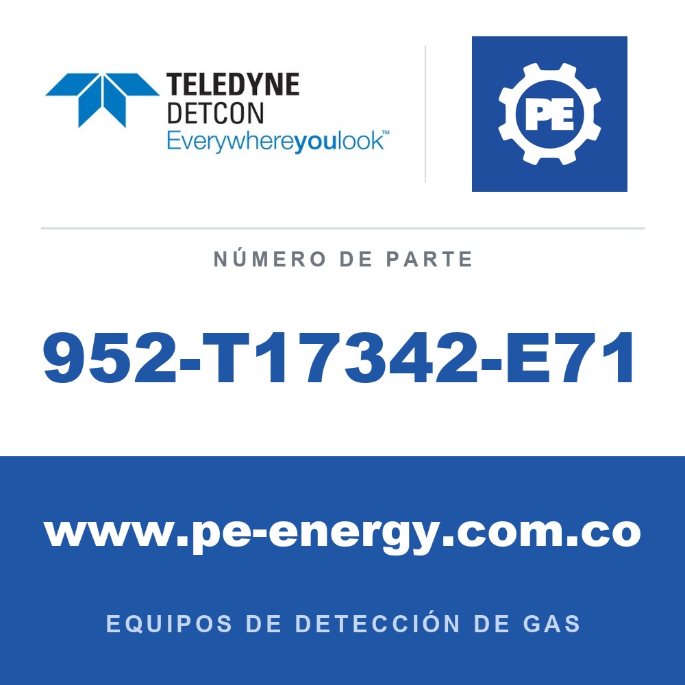 Teledyne Detcon 952-T17342-E71 Analizador Model 1000, canal doble, sensor 1 0-500ppm H2S, sensor 2 0-20% CO2 por vol. con falla de flujo de aire