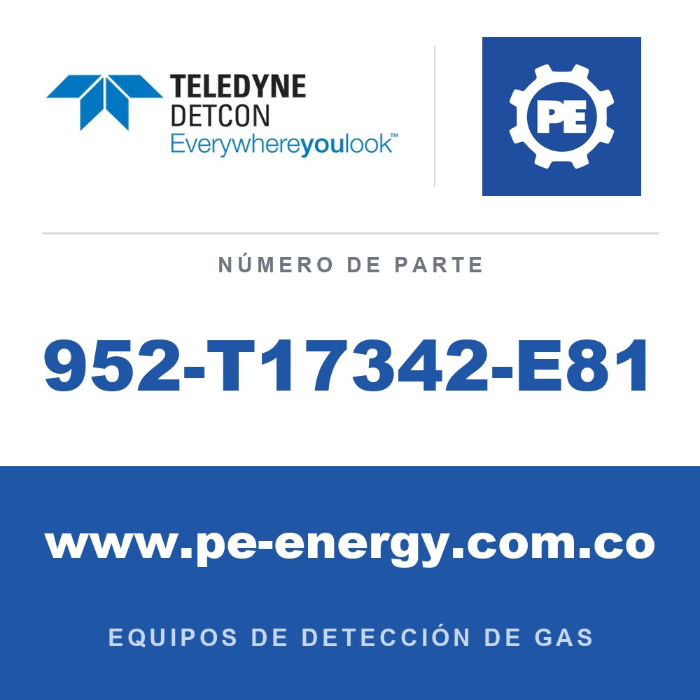 Teledyne Detcon 952-T17342-E81 Analizador Model 1000, canal doble, sensor 1 0-500ppm H2S, sensor 2 0-25% CO2 por vol. con falla de flujo de aire
