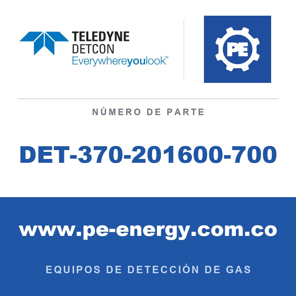 Teledyne Detcon DET-370-201600-700 Sensor enchufable de gas combustible 0-100% LEL para OLCT700 FP y OLCT710 FP