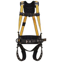 DEWALT DXFP552131-2XL D5000 Arnés estilo chaleco, con cinturón 5 puntos, anillos en D traseros y laterales, pecho QC, piernas TB, talla 2XL