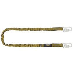 DEWALT DXFP612111 eslinga de una pierna de 6 ft. (1.8 m) con absorbedor interno, con ganchos de seguridad de acero en ambos extremos