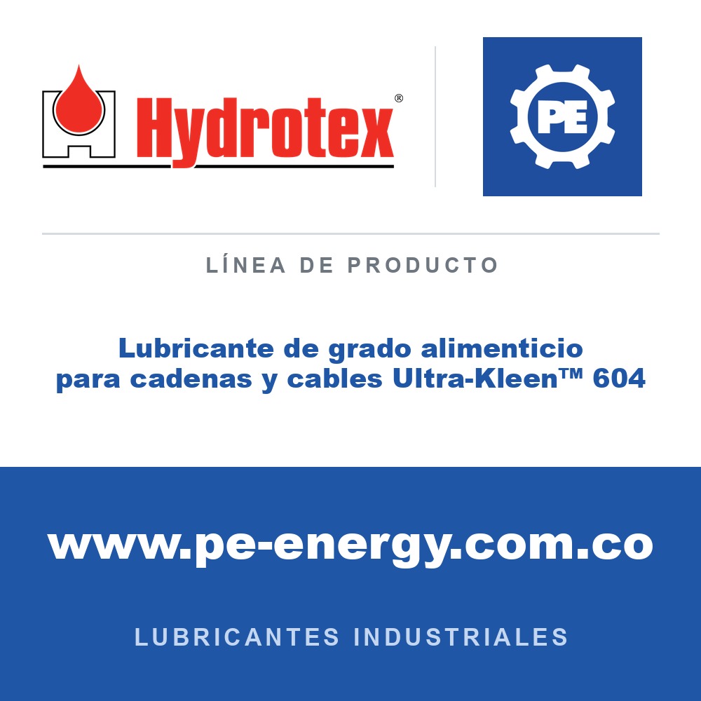 Hydrotex Lubricante de grado alimenticio para cadenas y cables Ultra-Kleen™ 604 - Hydrotex Lubricante de grado alimenticio para cadenas y cables Ultra-Kleen™ 604