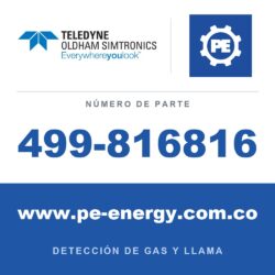 Oldham Simtronics 499-816816 ETIQUETA 1x80x20mm, SS 316, TEXTO PERSONALIZADO, incluye arandela y anillo partido (para GD10