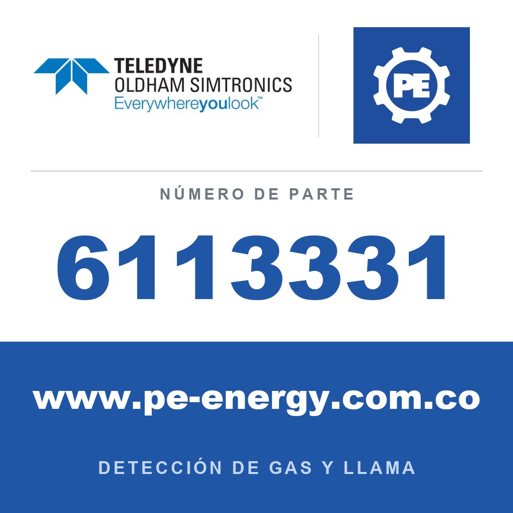 Oldham Simtronics 6113331 NO, Óxido nítrico 0-100 ppm o 0-300 ppm para OLCT 10, OLCT 10N y CPS10