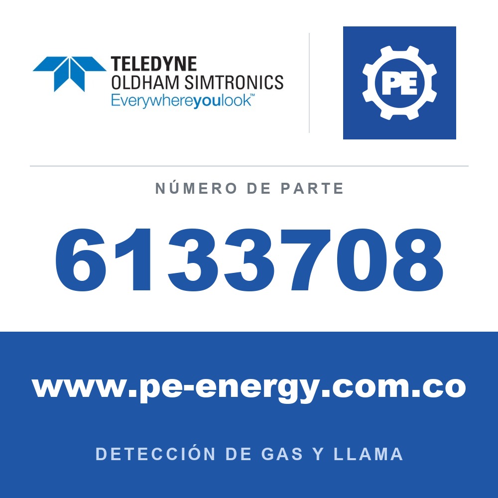 Oldham Simtronics 6133708 Elemento terminal con tapa, usar con montaje de tubo 6133711 - conexión atornillable - Cable