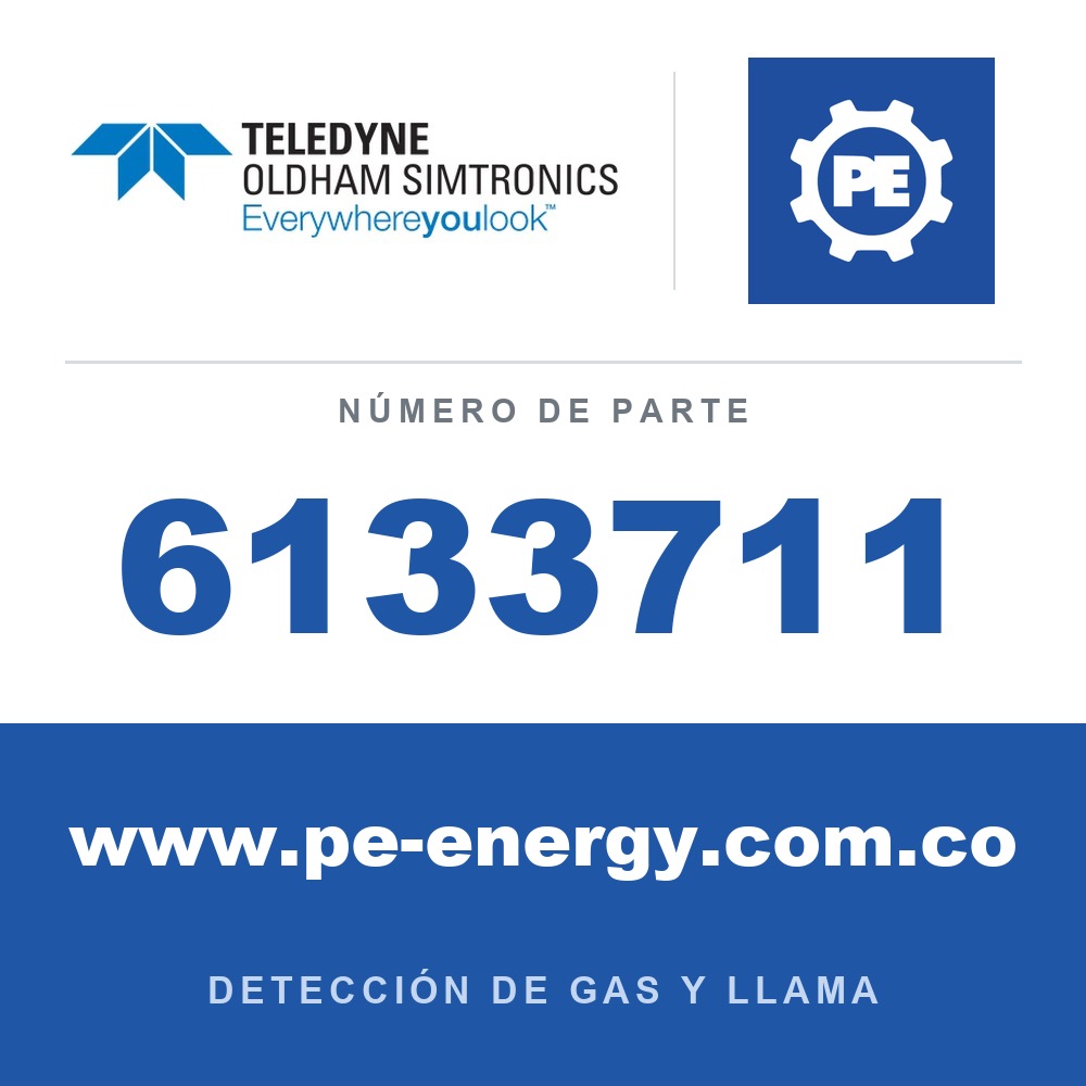 Oldham Simtronics 6133711 Base con tubo integrado BK, usar con terminal 6133708 - Ø70mm, altura 110mm