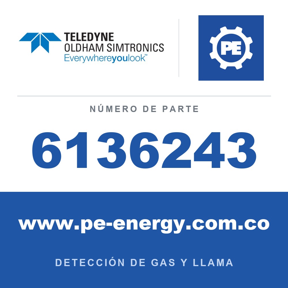 Oldham Simtronics 6136243 Empaque de celda para CO, NO, NO2 y H2S