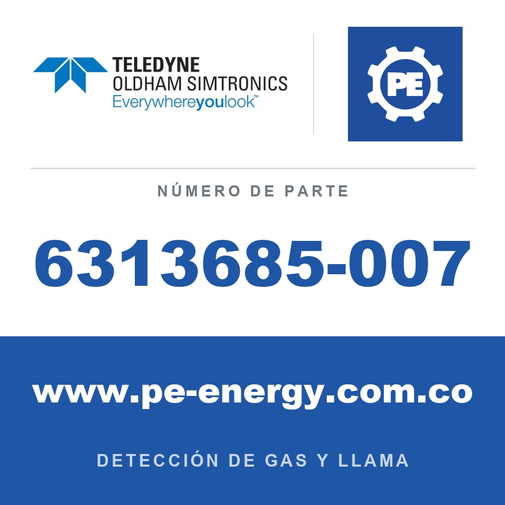 Oldham Simtronics 6313685-007 C4H8O2, Acetato de etilo 100% LEL, para ATEX Ex d OLCT 20/40/50/60/80
