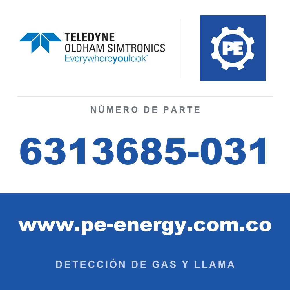 Oldham Simtronics 6313685-031 CH2O, Formaldehído 100% LEL, para ATEX Ex d OLCT 20/40/50/60/80