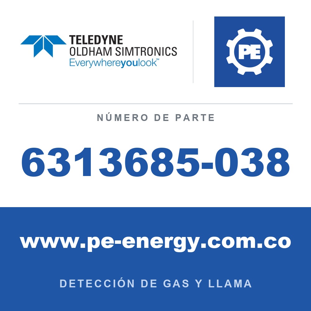 Oldham Simtronics 6313685-038 C4H10, Isobutano 100% LEL, para ATEX Ex d OLCT 20/40/50/60/80
