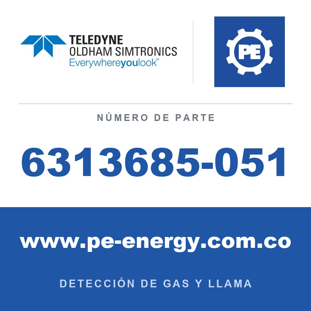 Oldham Simtronics 6313685-051 C5H12, Pentano 100% LEL, para ATEX Ex d OLCT 20/40/50/60/80