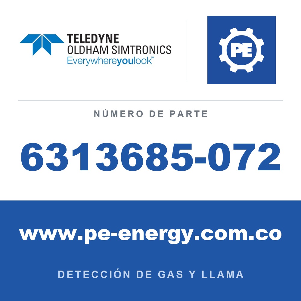 Oldham Simtronics 6313685-072 C5H10, Ciclopentano 100% LEL, para ATEX Ex d OLCT 20/40/50/60/80