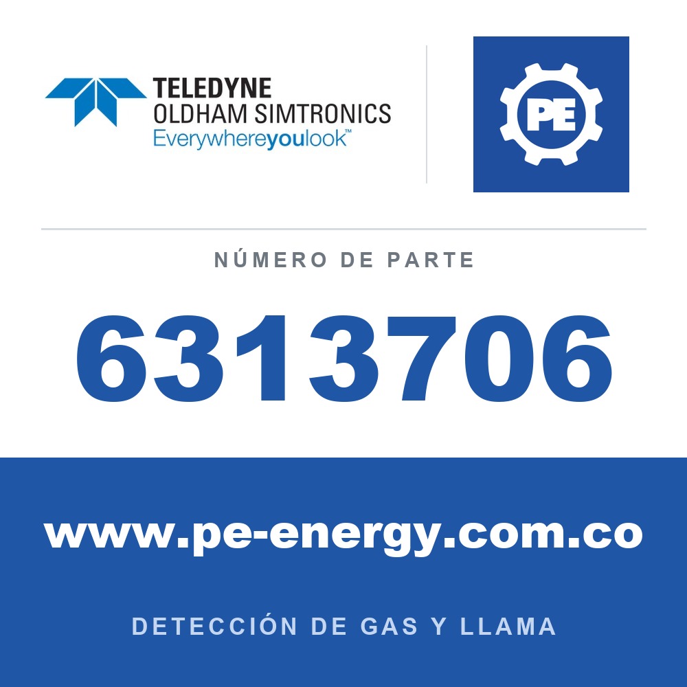 Oldham Simtronics 6313706 H2, Hidrógeno 0-2000 ppm sensor XP para OLCT 20/40/50/60/80