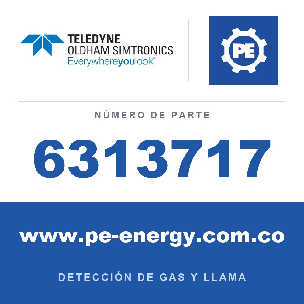 Oldham Simtronics 6313717 H2S, Sensor de sulfuro de hidrógeno IS 0-100 ppm para OLCT 20/40/50/60/80