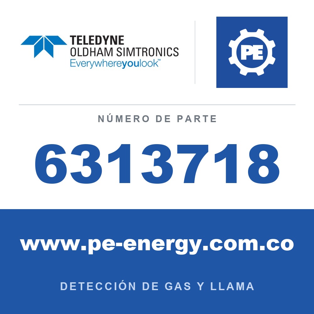 Oldham Simtronics 6313718 H2S, Sensor de sulfuro de hidrógeno IS 0-1000 ppm para OLCT 20/40/50/60/80