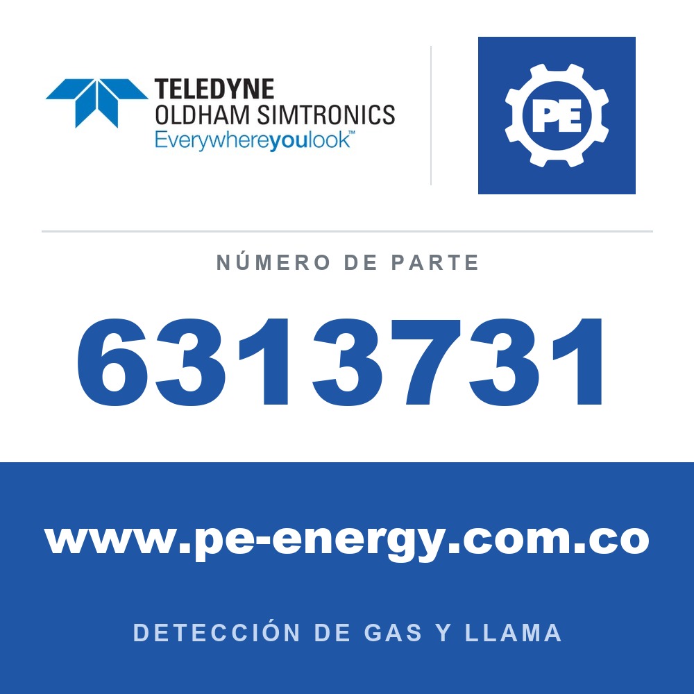 Oldham Simtronics 6313731 HCl, sensor de cloruro de hidrógeno 0-100 ppm IS para OLCT 20/40/50/60/80