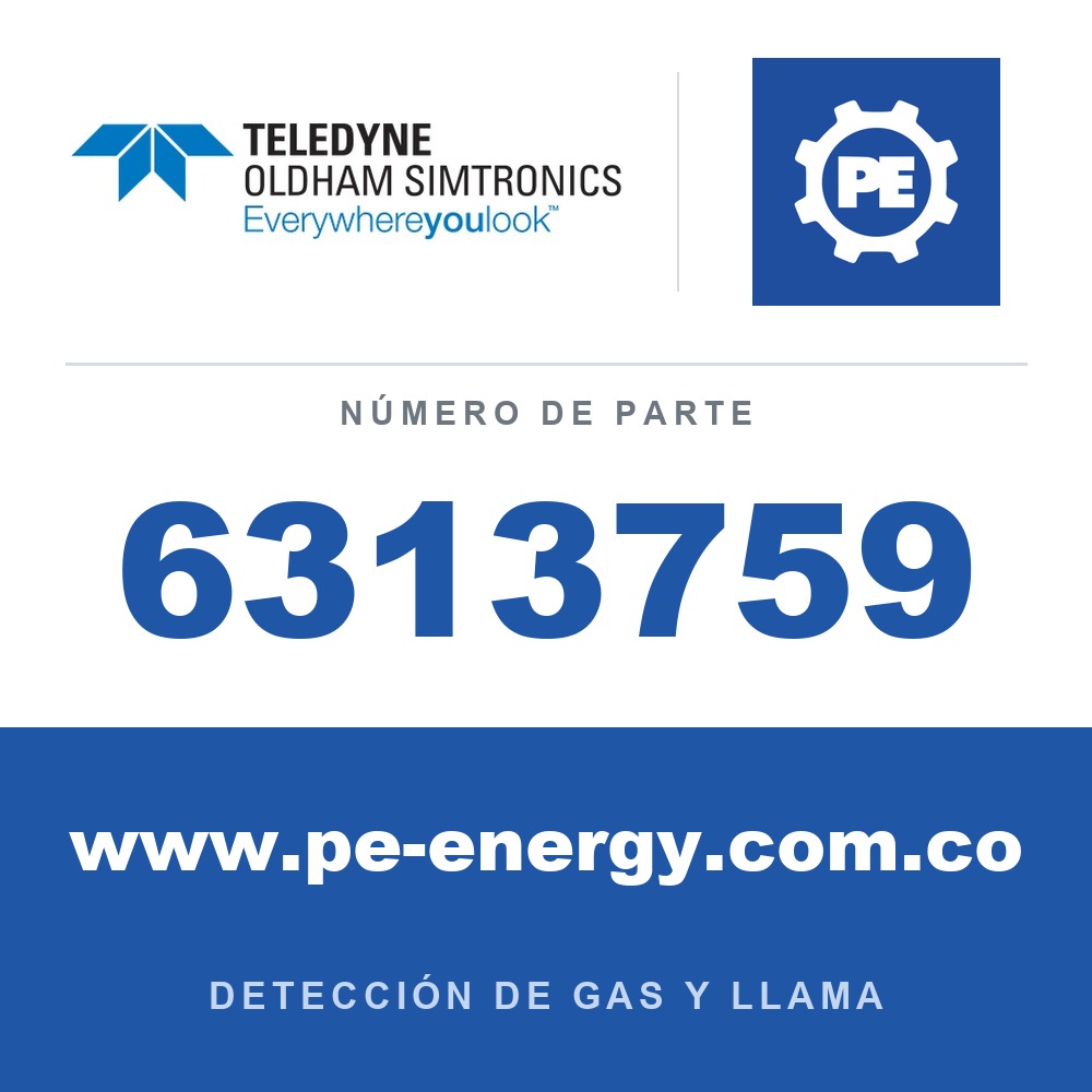 Oldham Simtronics 6313759 CH4, Metano 0-100% Vol. para OLC 20 y OLC 50D