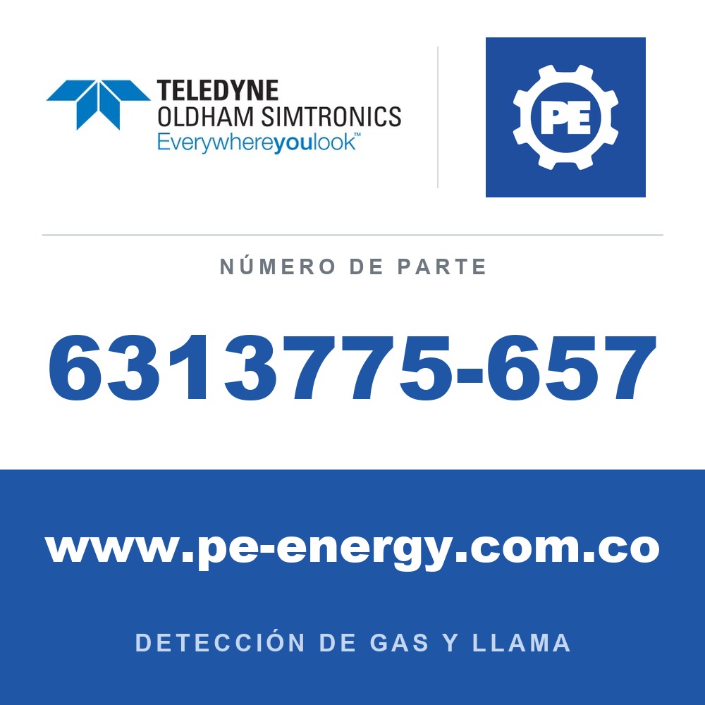 Oldham Simtronics 6313775-657 C7H8, Tolueno 0-500 ppm, sensor XP para OLCT 20/40/50/60/80