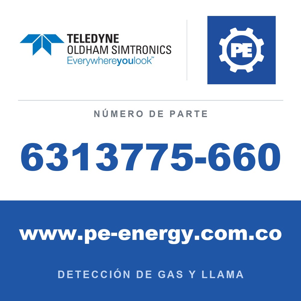 Oldham Simtronics 6313775-660 C8H10, Xileno 0-500 ppm, sensor XP para OLCT 20/40/50/60/80