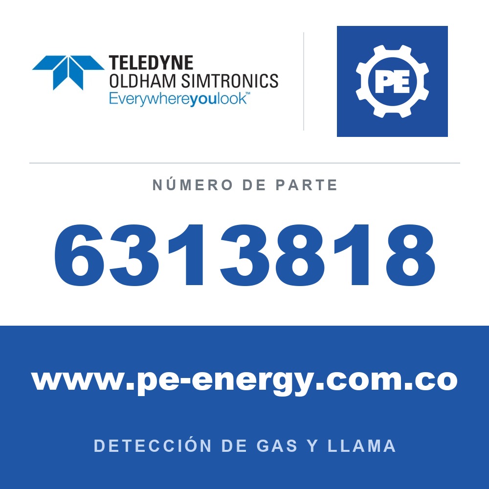 Oldham Simtronics 6313818 CO2, Dióxido de carbono 0-5% Vol., medio