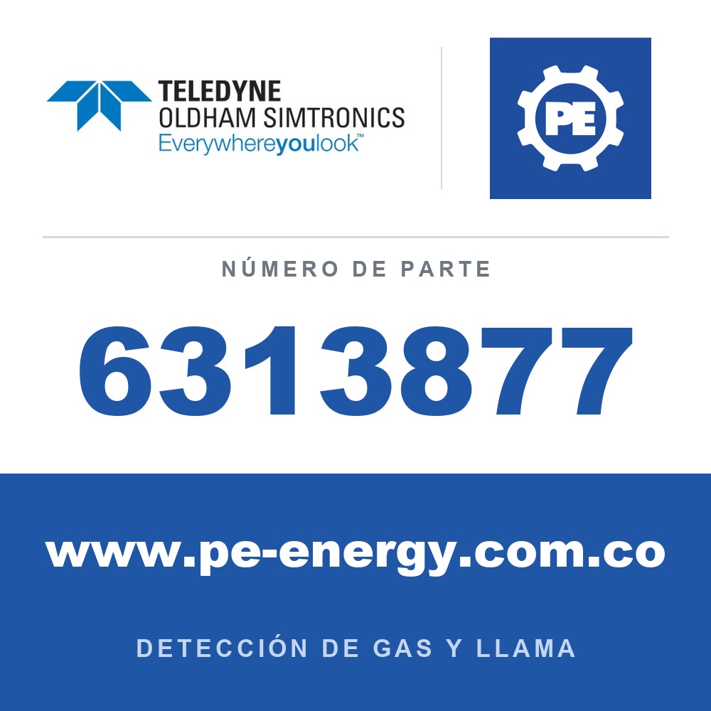 Oldham Simtronics 6313877 NO2, sensor IS de dióxido de nitrógeno 0-100 ppm para OLCT 20/40/50/60/80