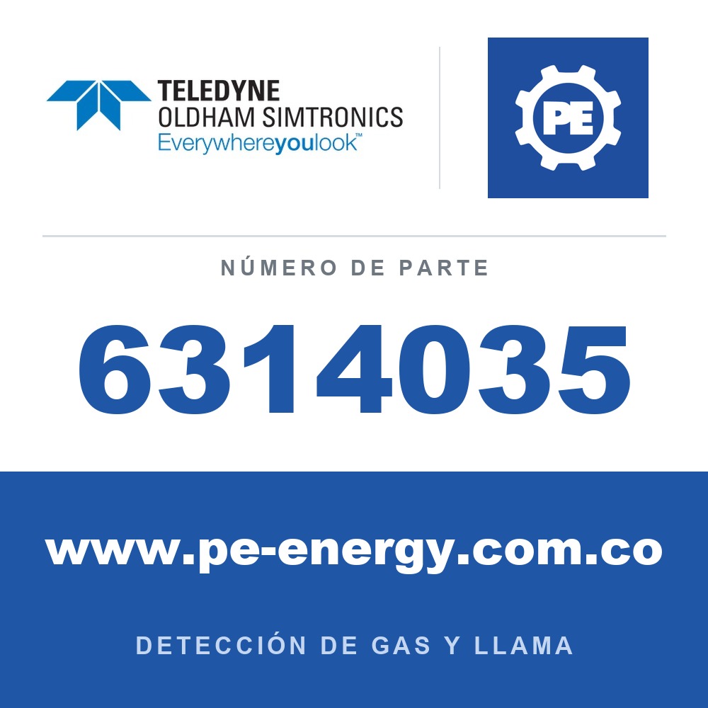 Oldham Simtronics 6314035 ClO2, Dióxido de cloro sensor de 0-3 ppm para OLCT 100 IS