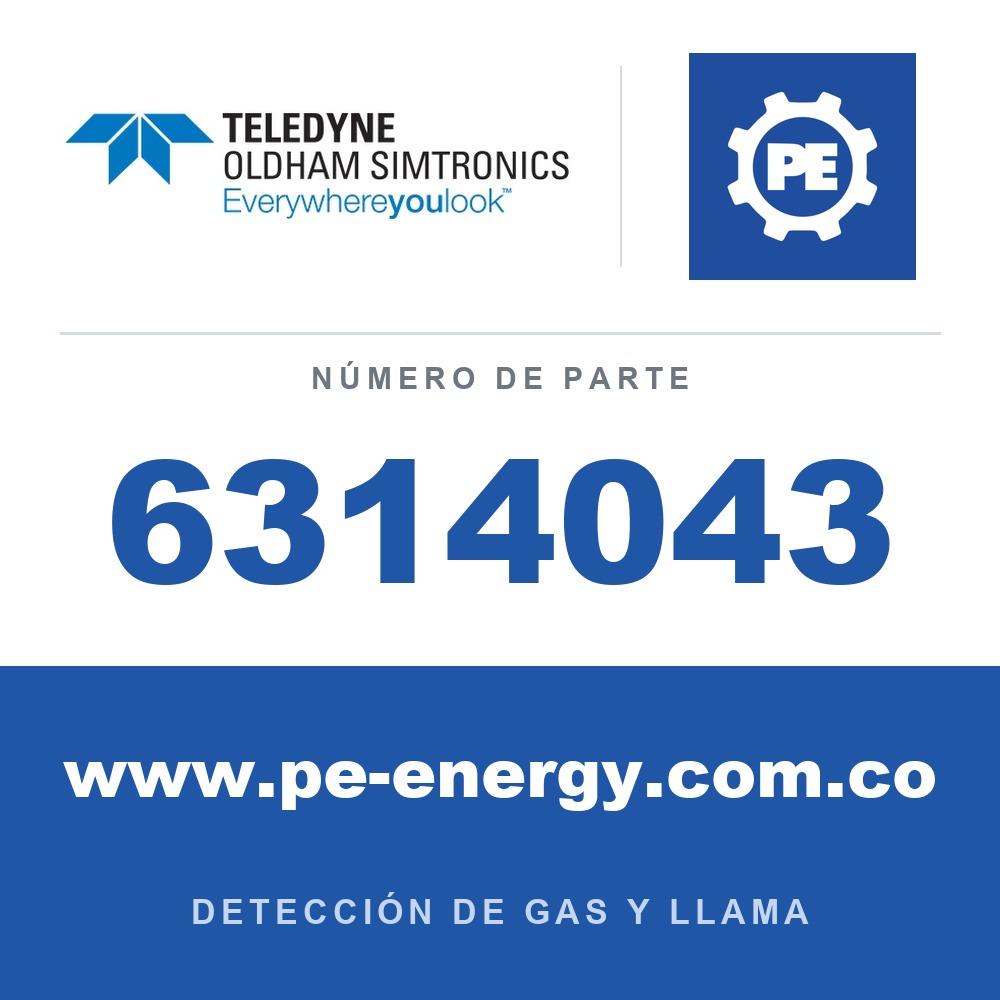 Oldham Simtronics 6314043 CO2, Dióxido de carbono sensor de 0-5% vol. para OLCT 100 XPIR