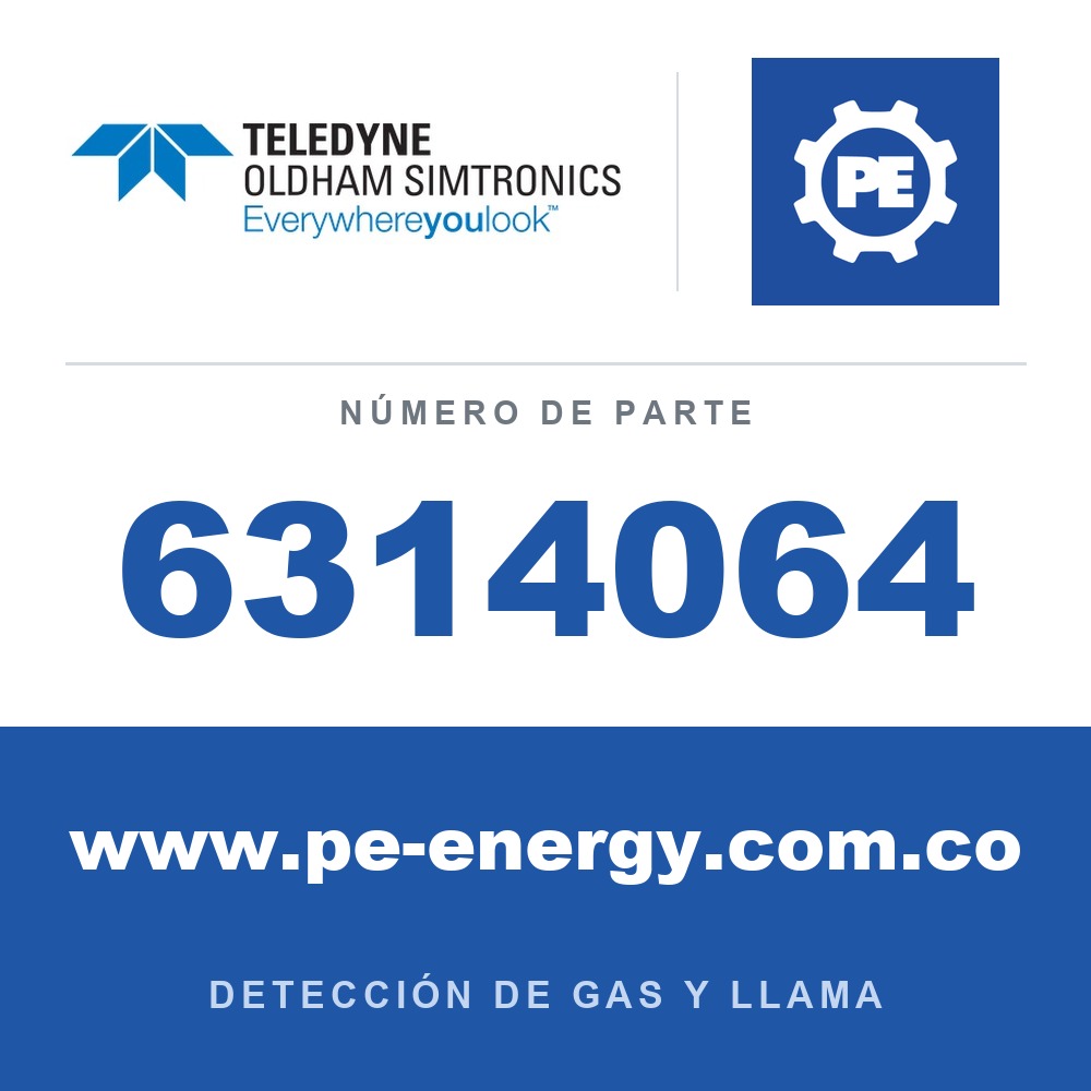 Oldham Simtronics 6314064 CH4, Metano 0-100% LEL (5% Vol.), solo para BM 25 ATEX (6514842 o 6514889)